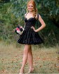 Pink Skater Taffeta Sweetheart Ruffle Homecoming Dresses