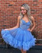 Corset Skater Tulle Ruffle Homecoming Dresses