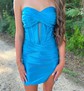 Sweetheart Satin Ruched Bodycon Homecoming Dresses