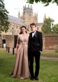 A-line V-neck Glitter Sparkly Prom Dresses With Ruched