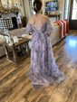 Ball Gown/Princess Off-the-shoulder Tulle Court Train Prom Dresses With Sashes / Ribbons