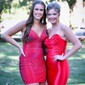 Red Bodycon Satin Ruched Homecoming Dresses