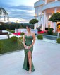 Sheath/Column Sweetheart Silk-like Satin Floor-length Prom Dresses With Ruched