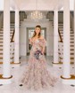 Ball Gown/Princess Off-the-shoulder Tulle Court Train Prom Dresses With Sashes / Ribbons