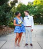 Unique Royal Blue Skater Taffeta Tiered Homecoming Dresses