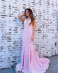 Trumpet/Mermaid Floor-length V-neck Velvet Sequins Prom Dresses