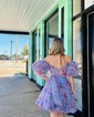 Unique Skater Tulle Ruffle Homecoming Dresses