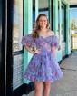 Unique Skater Tulle Ruffle Homecoming Dresses