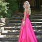 Ball Gown Sweetheart Satin Sweep Train Prom Dresses With Split Front