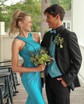 Trumpet/Mermaid V-neck Jersey Sweep Train Beading Prom Dresses