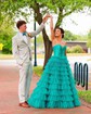 Ball Gown/Princess Sweetheart Tulle Floor-length Prom Dresses With Tiered