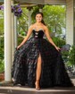 Ball Gown/Princess V-neck Tulle Floor-length Prom Dresses With Bow