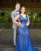 Trumpet/Mermaid V-neck Sequined Sweep Train Prom Dresses