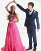 Ball Gown/Princess One Shoulder Sequined Sweep Train Prom Dresses With Pockets