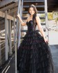 Ball Gown/Princess Sweetheart Tulle Sweep Train Prom Dresses With Tiered