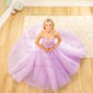 Ball Gown/Princess Sweetheart Tulle Court Train Prom Dresses With Appliques Lace