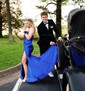 Trumpet/Mermaid Sweetheart Silk-like Satin Sweep Train Prom Dresses With Ruched