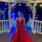 Ball Gown/Princess V-neck Glitter Floor-length Prom Dresses With Ruched