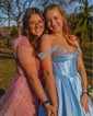 Ball Gown/Princess Off-the-shoulder Satin Sweep Train Prom Dresses With Beading