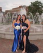 Trumpet/Mermaid Sweetheart Silk-like Satin Sweep Train Prom Dresses With Ruched