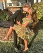 Corset Skater Metallic Tiered Ruffle Homecoming Dresses