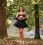 Corset Bubblegum Skater Satin Ruffle Bow Homecoming Dresses