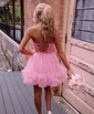 Corset Skater Tulle Ruffle Homecoming Dresses