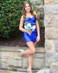 Corset Royal Blue Satin Tight Ruched Homecoming Dresses