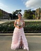 Ball Gown/Princess Sweetheart Tulle Sweep Train Prom Dresses With Tiered