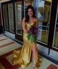 Trumpet/Mermaid Sweetheart Silk-like Satin Sweep Train Prom Dresses With Ruched