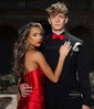 Trumpet/Mermaid Cowl Neck Silk-like Satin Sweep Train Prom Dresses With Ruched