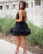 Corset Skater Tulle Ruffle Homecoming Dresses