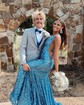 Trumpet/Mermaid V-neck Sequined Sweep Train Prom Dresses