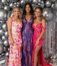 Trumpet/Mermaid V-neck Sequined Sweep Train Prom Dresses