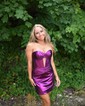 Sweetheart Metallic Ruched Bodycon Homecoming Dresses