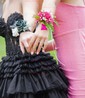 Corset Skater Glitter Tulle Tiered Homecoming Dresses