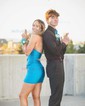 Glitter Tight Jersey One Shoulder Cut Out Homecoming Dresses