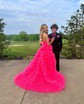 Ball Gown/Princess Sweetheart Tulle Sweep Train Prom Dresses With Tiered