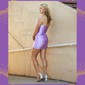 Lilac Cutout Sweetheart Satin Ruched Bodycon Homecoming Dresses