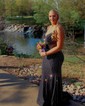 Trumpet/Mermaid V-neck Jersey Sweep Train Prom Dresses With Crystal Detailing