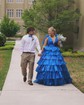 Ball Gown/Princess V-neck Glitter Sweep Train Prom Dresses With Bow