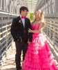 Ball Gown/Princess Sweetheart Tulle Sweep Train Prom Dresses With Tiered