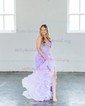 Ball Gown/Princess Sweetheart Tulle Sweep Train Prom Dresses With Appliques Lace