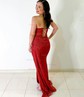 Sheath/Column Cowl Neck Glitter Floor-length Prom Dresses With Ruched