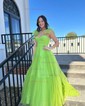 Ball Gown/Princess Sweetheart Tulle Floor-length Prom Dresses With Bow