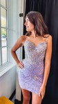 Corset Sky Blue Glitter Bodycon Sweetheart Homecoming Dresses