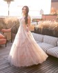 Ball Gown/Princess Sweetheart Tulle Floor-length Prom Dresses With Bow