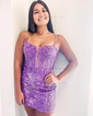 Sparkly Bodycon Sequin Appliques Homecoming Dresses