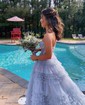 Corset Black Tulle Ball Gown/Princess Ruffle Prom Dresses