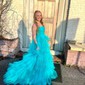 Cute Ball Gown/Princess Tulle Straight Ruffle Prom Dresses